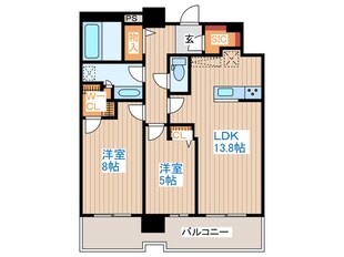 ﾌﾟﾚﾐｽﾄﾀﾜｰｽﾞ札幌苗穂AQUAGATEの物件間取画像